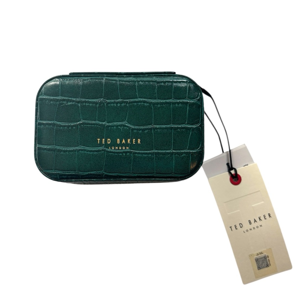 NWT Ted Baker Ivee Croc Embossed Mini Jewelry Case